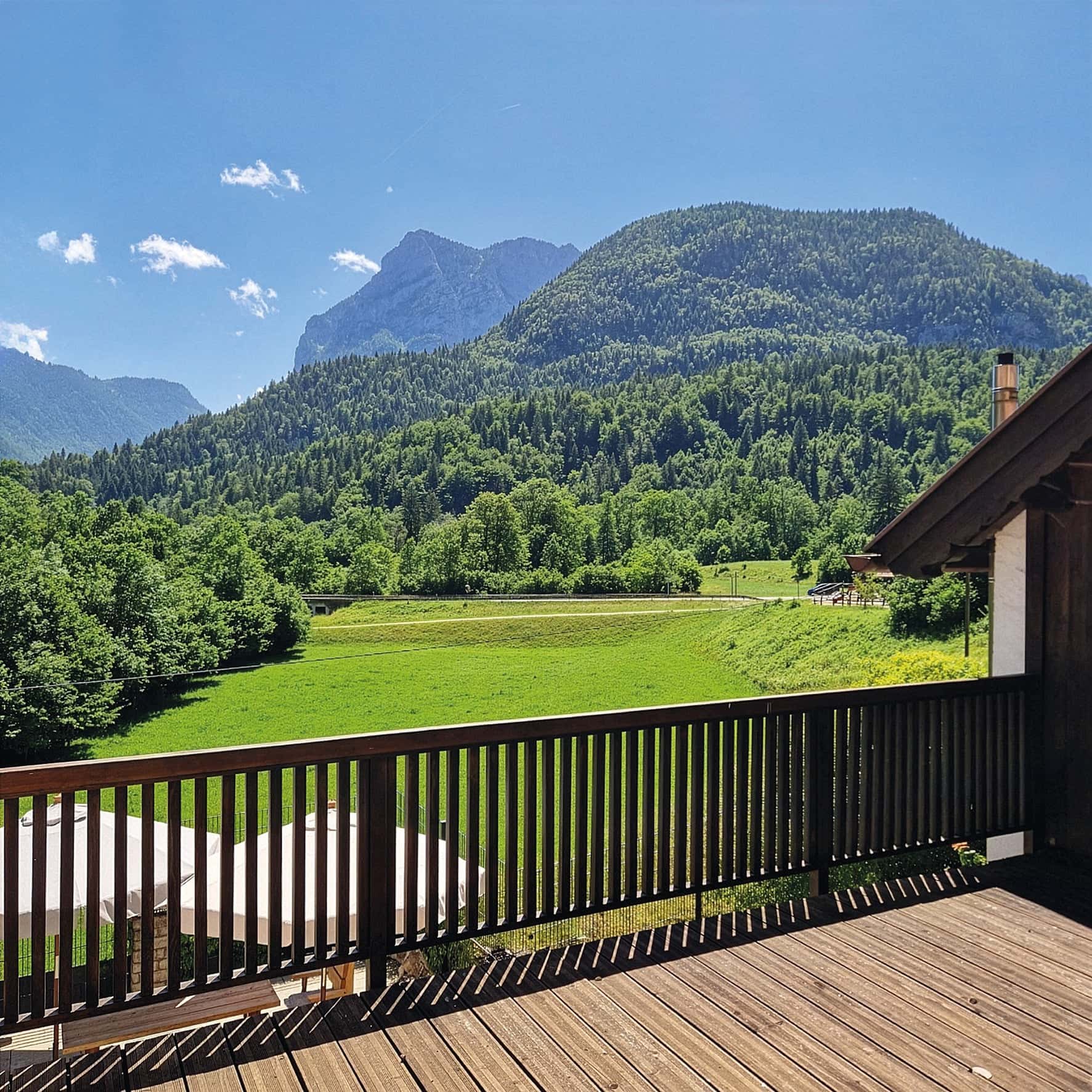 Einfamilienhaus kaufen in Schneizlreuth — großzügige Dachterrasse mit Panorama-Ausblick
