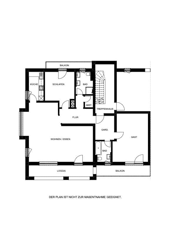 Grundriss unmöbliert