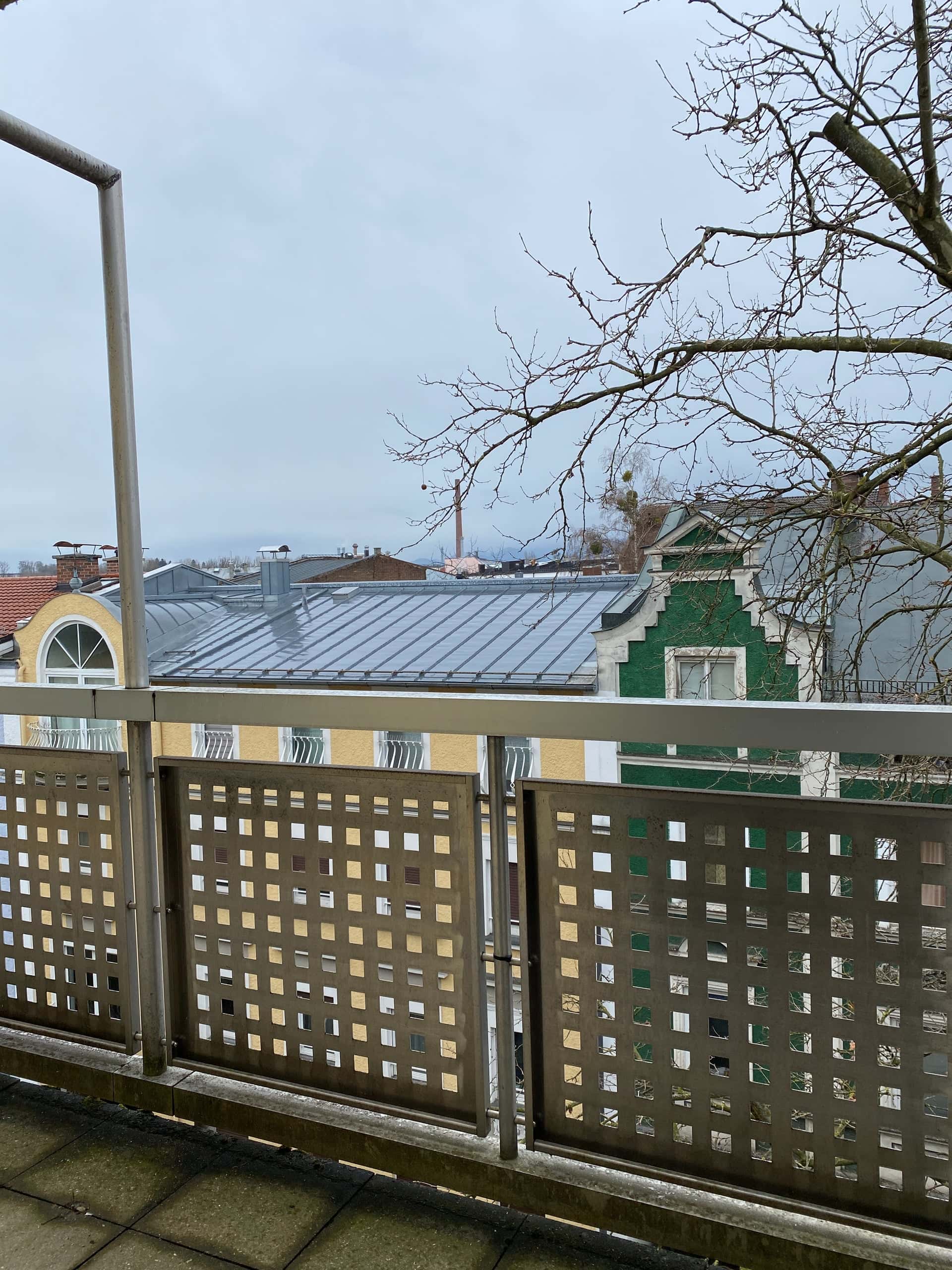 Blick von dem Dachbalkon