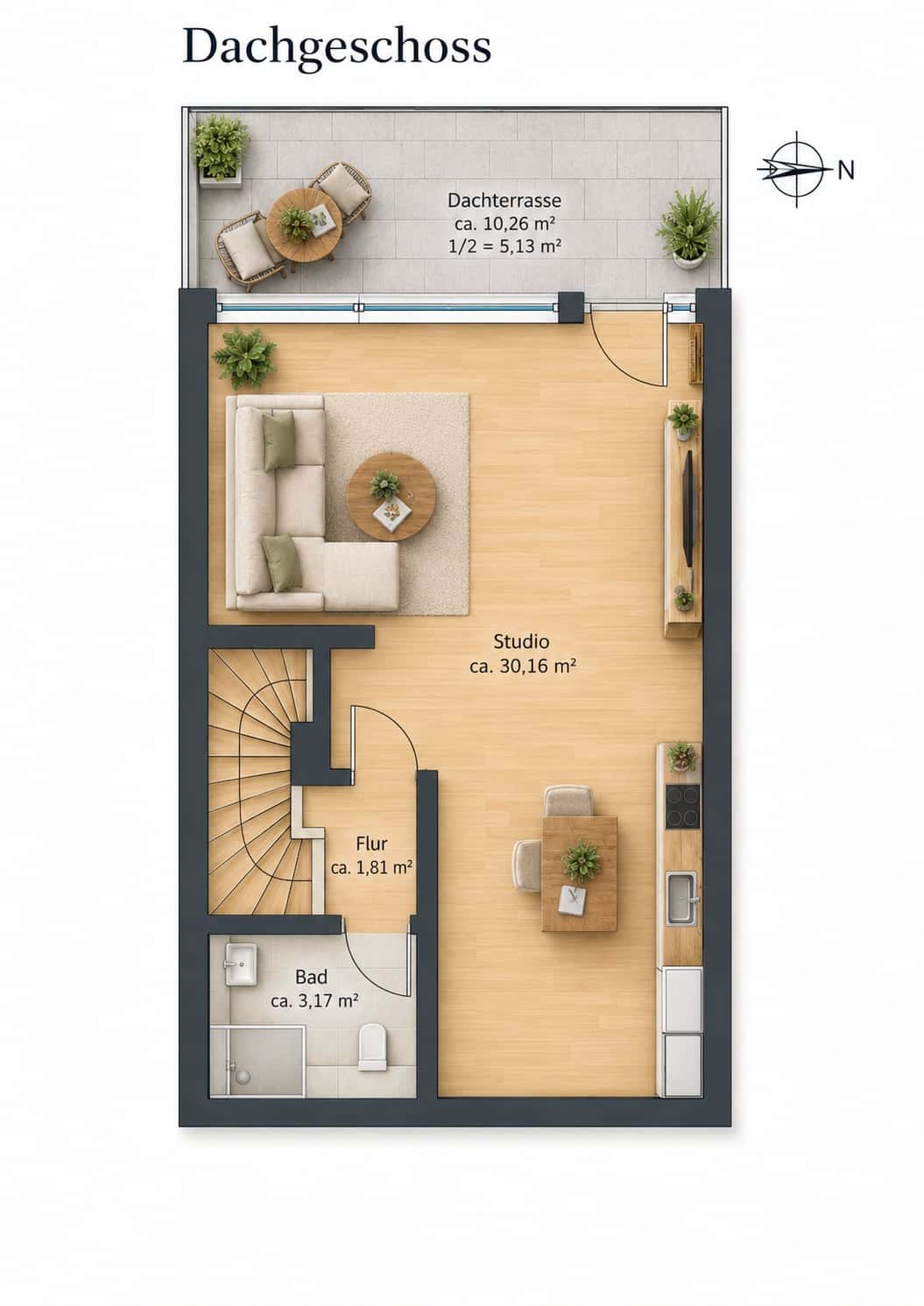 Reihenhaus kaufen in Weßling — Grundriss 2.OG