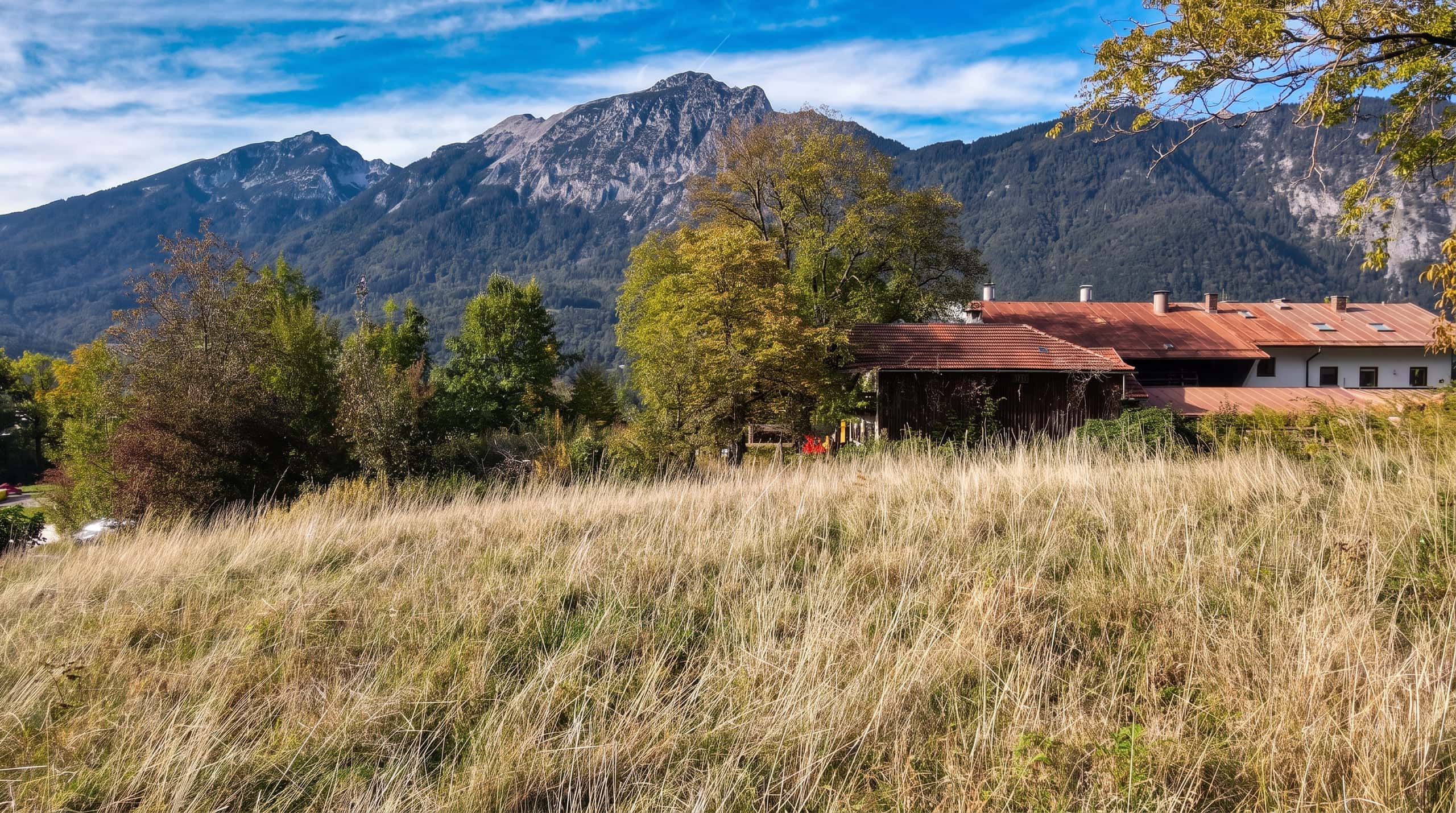 Wohnen kaufen in Bayerisch Gmain — Blick vom Grundstück