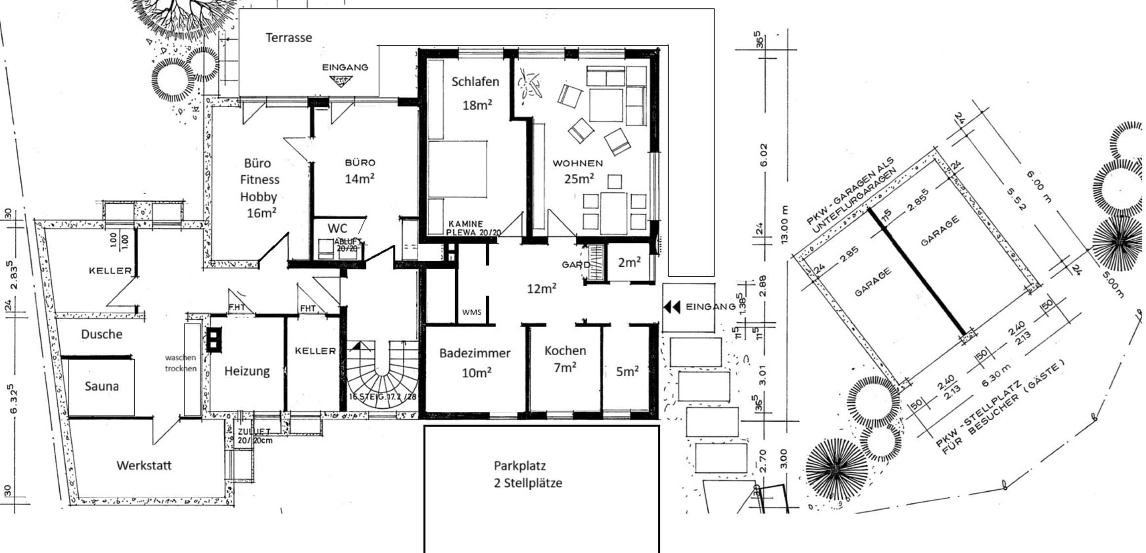 Grundriss UG / Einliegerwohnung
