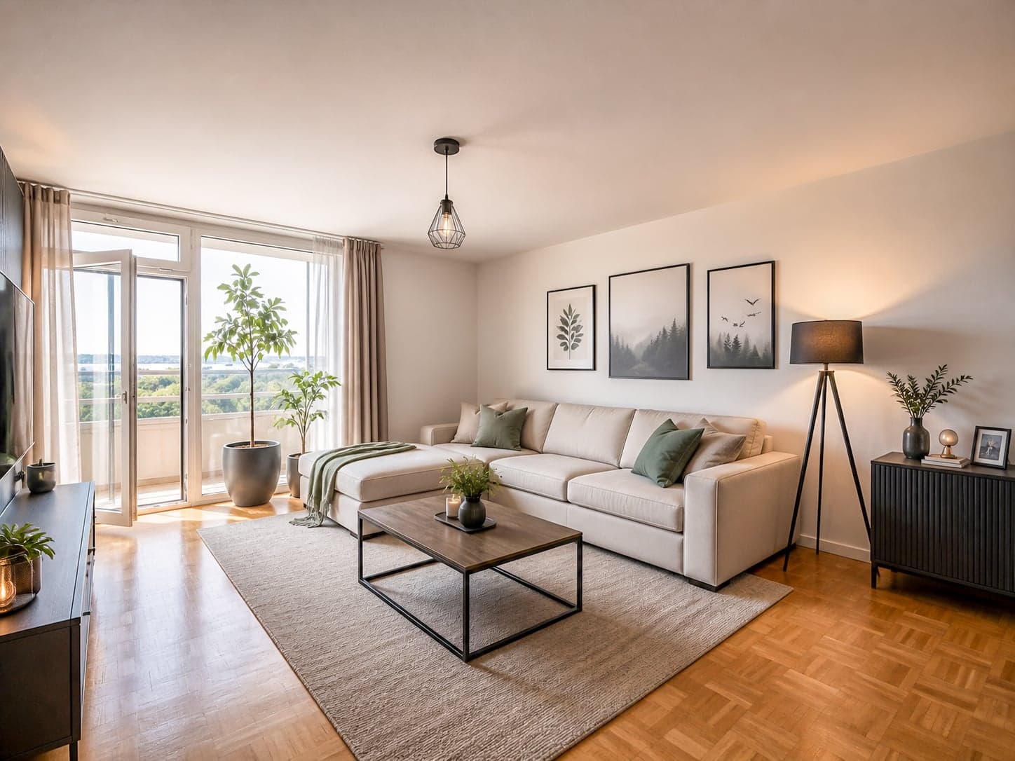 Wohnzimmer (KI Staged)