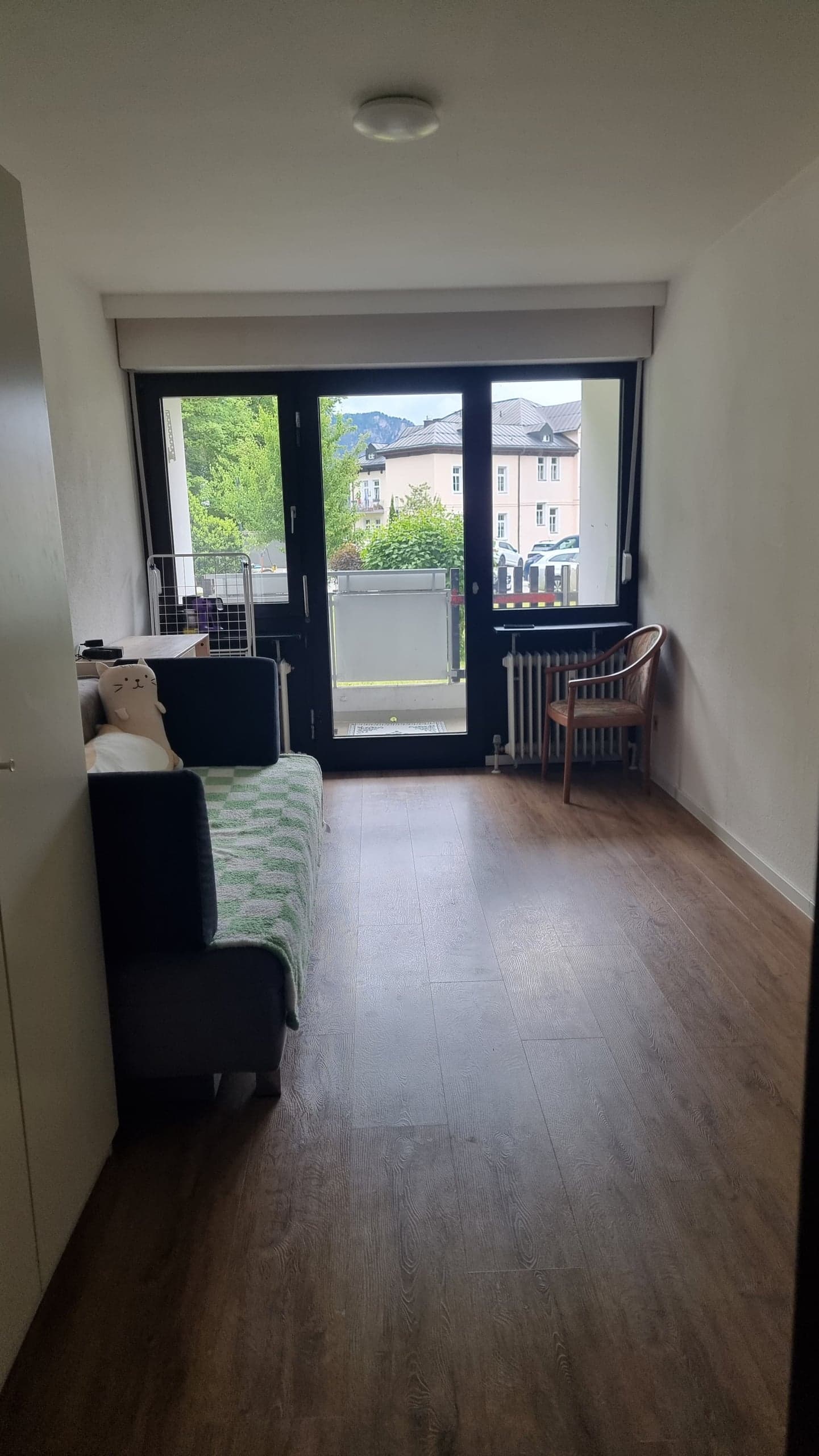 Blick zum Balkon