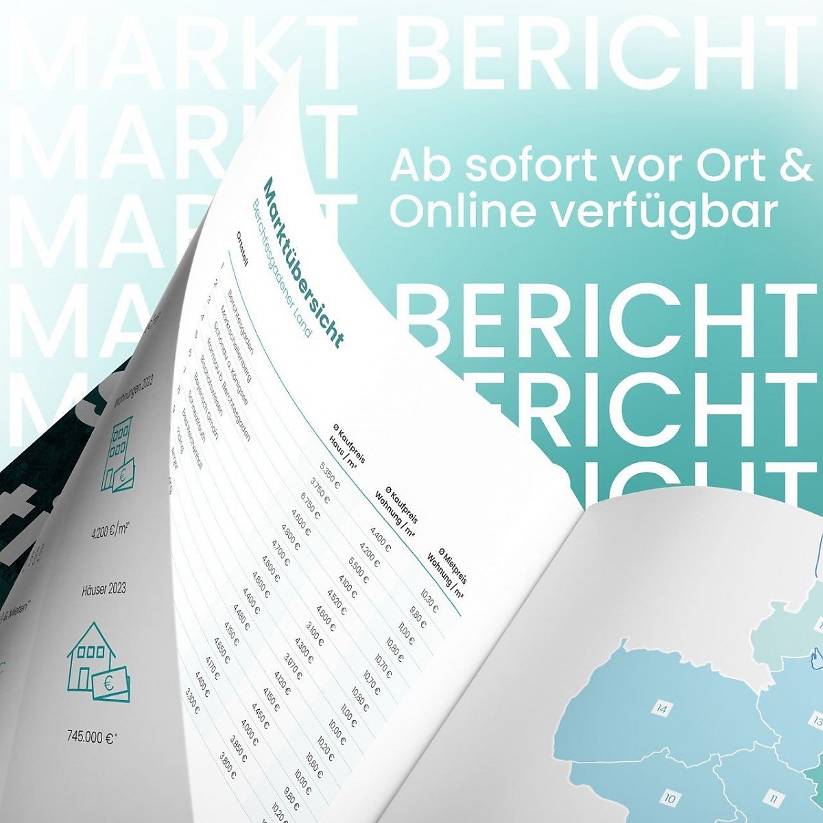 ALPHAUS Immobilienmarktbericht 2026 - Titelseite mit Preisdaten Berchtesgadener Land