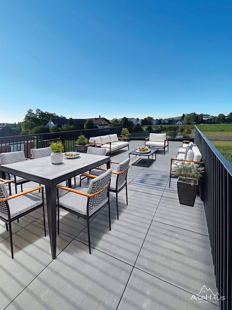 Panoramaterrasse mit Weitblick Salzburg Terrassenwohnung Neuwertige Dachterrassenwohnung mit Panorama-Ausblick und XXL-Terrasse