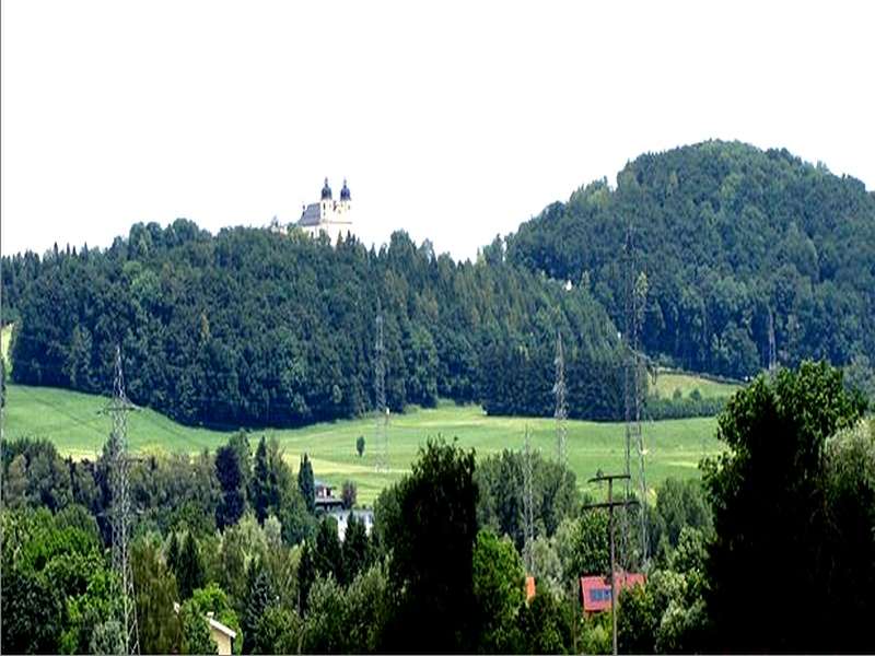 Blick Maria-Plain Dachgeschosswohnung Salzburg