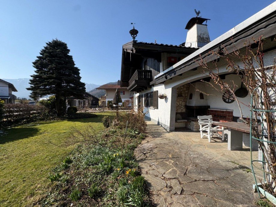 Gartenansicht_Terrasse Einfamilienhaus Inzell
