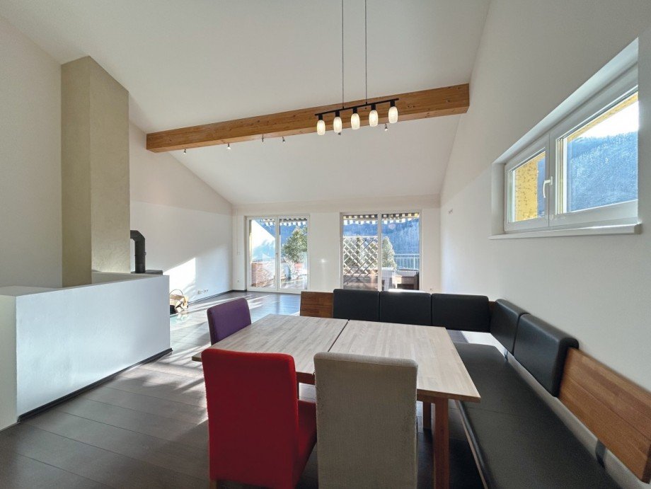 Wohnbereich mit tollem Ausblick auf die umliegenden Berge Einfamilienhaus Golling an der Salzach