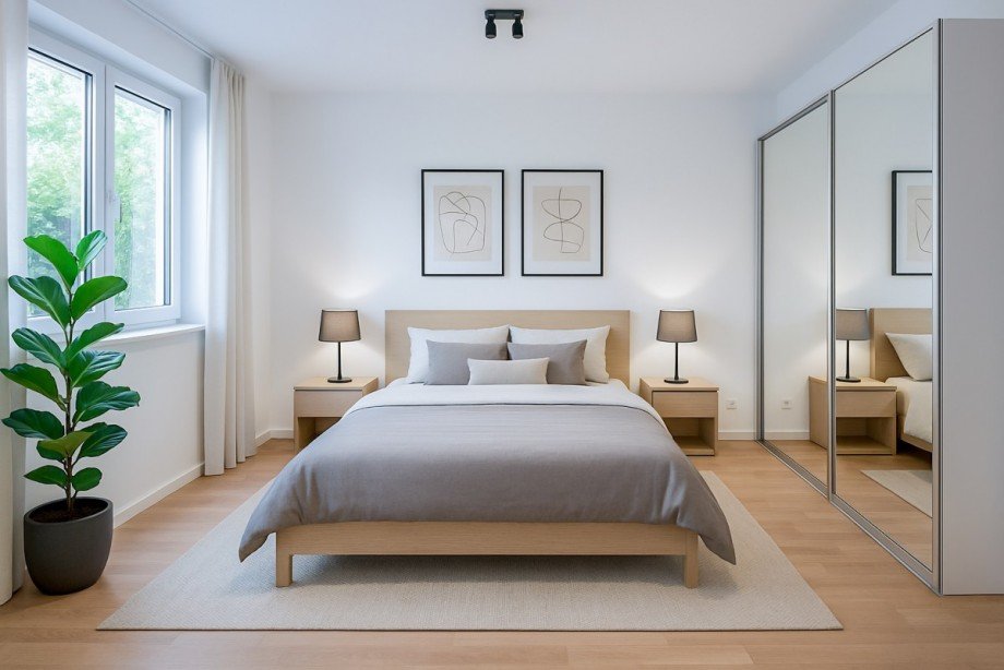 Schlafzimmer (Staged) Erdgeschosswohnung M�nchen