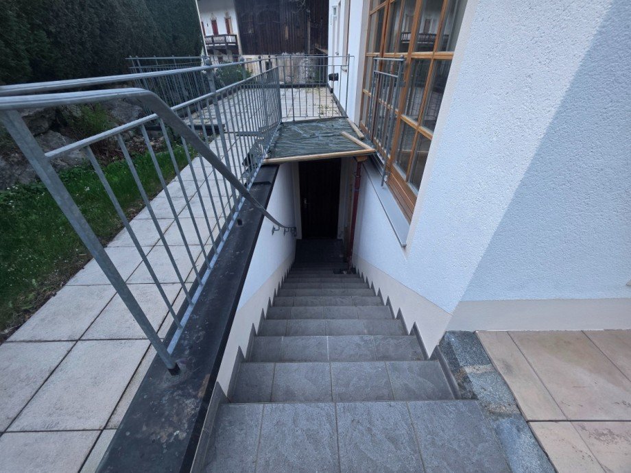 Zuganz vom Garten zur Garage Reihenhaus Aschau im Chiemgau
