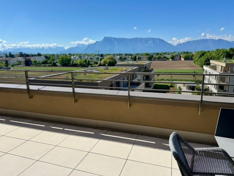 Panorama Blick Terrassenwohnung Freilassing