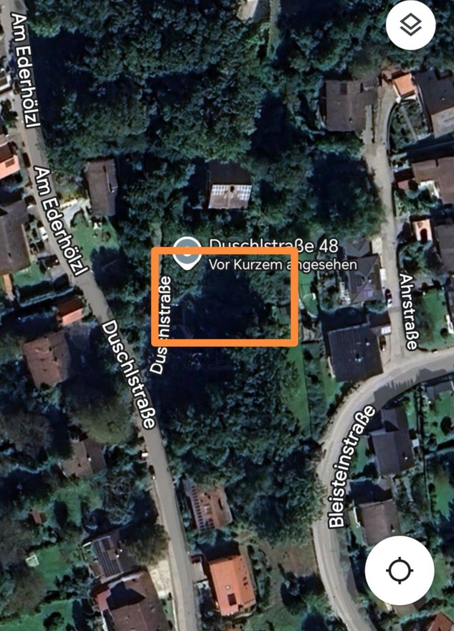 Google Maps Bild mit Nebenstra�en Wohngrundst�ck Pfarrkirchen