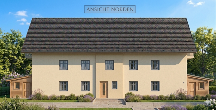 Ansicht Norden Wohngrundst�ck Garching an der Alz