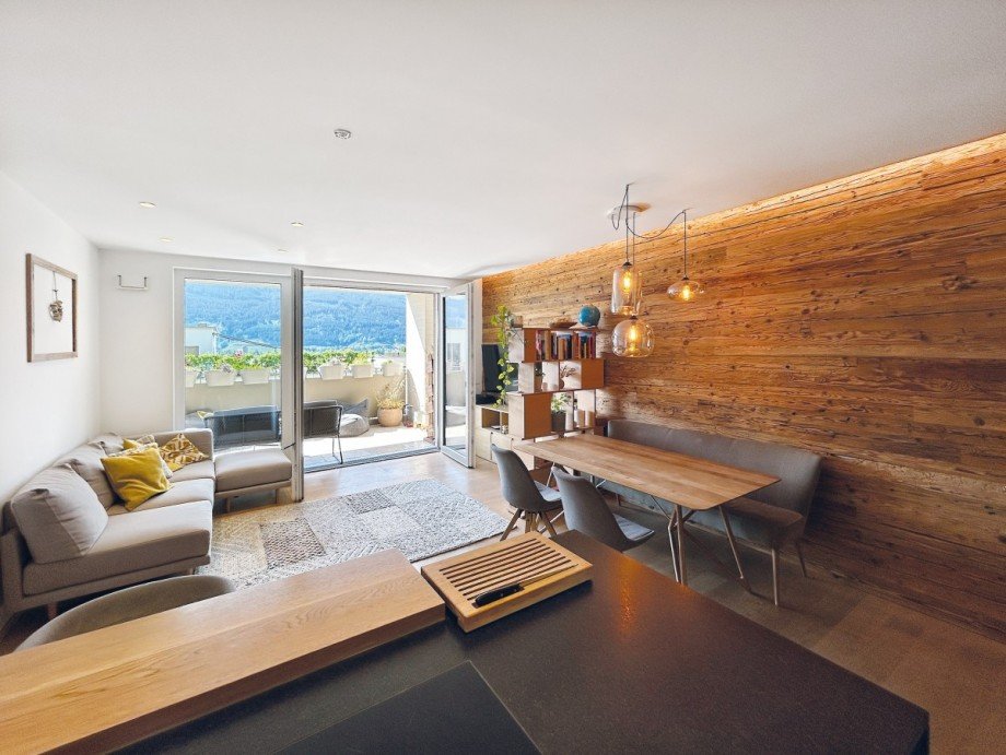gem�tlicher Wohn-Essbereich in alpinem Ambiente Etagenwohnung Zell am See