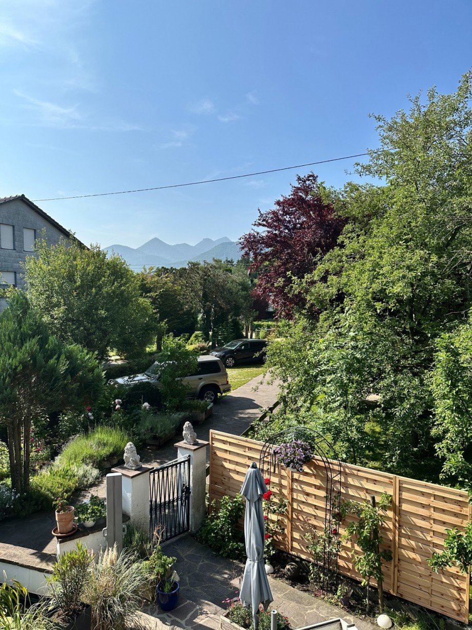 Blick vom Balkon Doppelhaush�lfte Bernau am Chiemsee