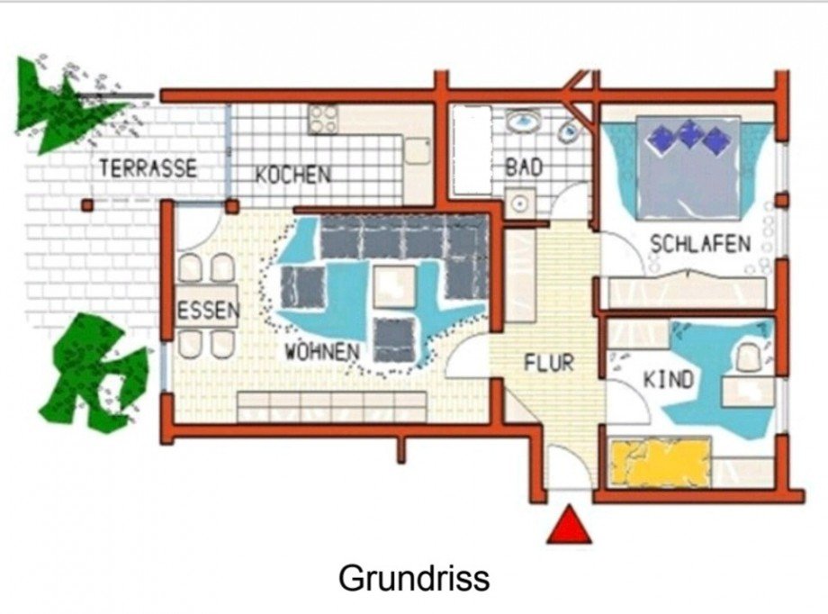 Grundriss Erdgeschosswohnung Wasserburg am Inn