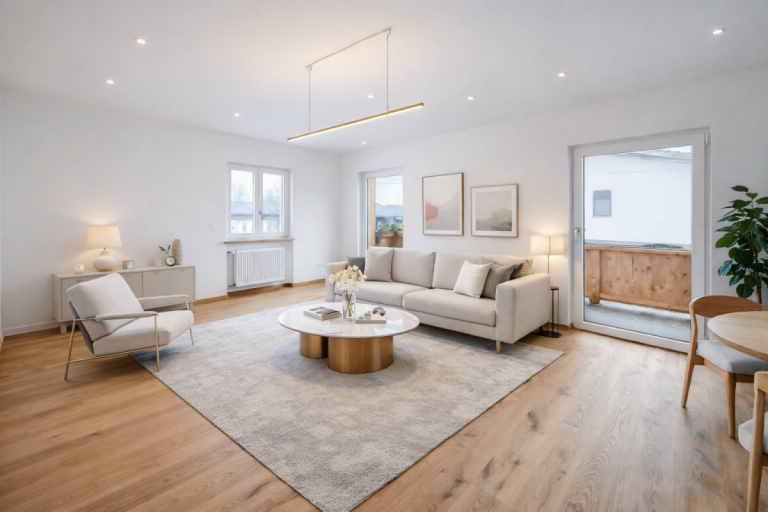 Titelbild (KI Staged) Otterfing Etagenwohnung *PROVISIONSFREI* moderne 3-Zimmer-Wohnung mit Balkon