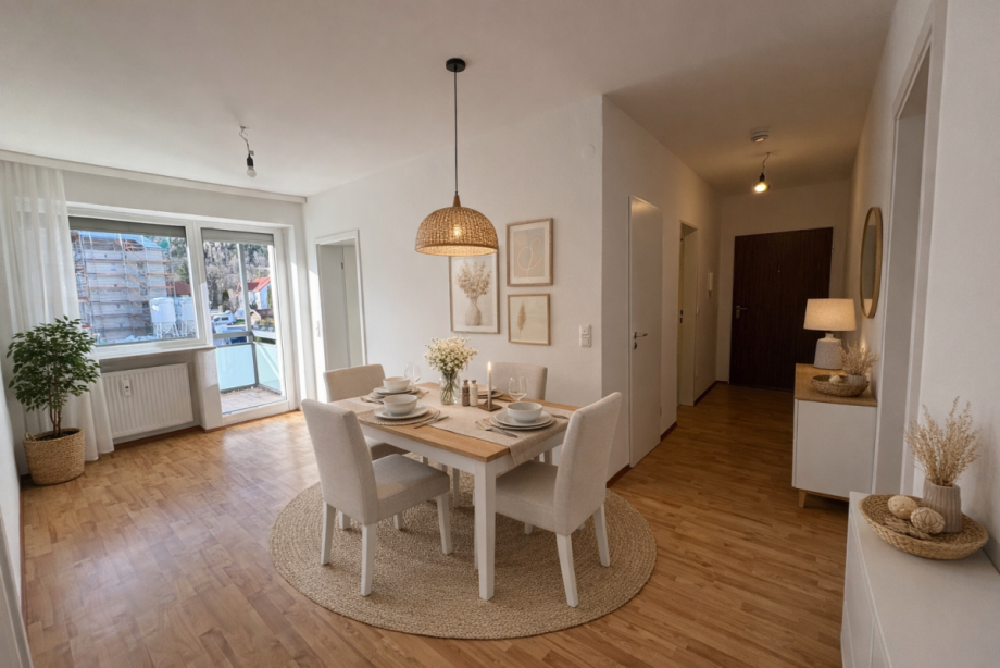 Flur/ Essbereich_virtuell m�bliert Etagenwohnung Bad Reichenhall