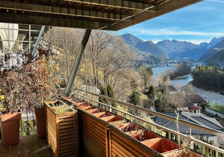 Wundersch�ne Aussicht vom Balkon Golling an der Salzach Einfamilienhaus Sonnenaufgang �ber den Bergen - Ihr Platz zum Durchatmen in Scheffau