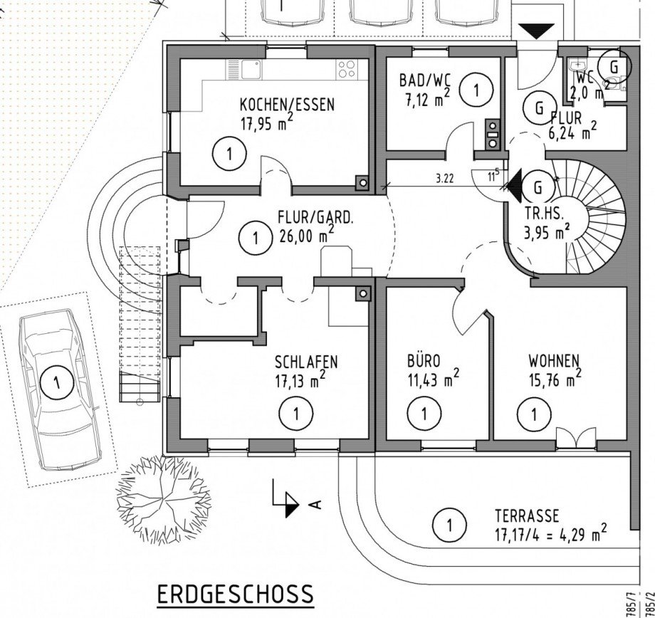 EG Plan Etagenwohnung Grabenst�tt