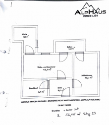 Grundriss Attraktive 2-Zi-Whg. m. Blk. in Bad Reichenhall