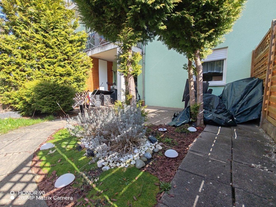 Terassenansicht Erdgeschosswohnung Wasserburg am Inn