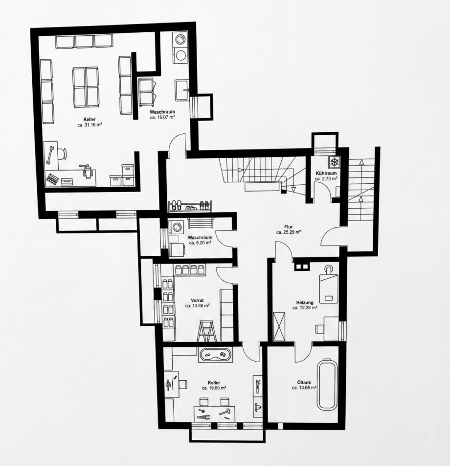 Grundriss Untergeschoss Einfamilienhaus Gr�benzell