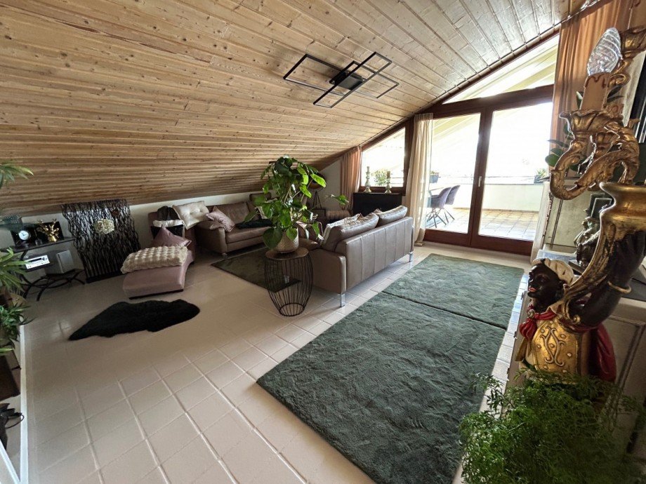Wohnzimmer Dachgeschosswohnung Ainring
