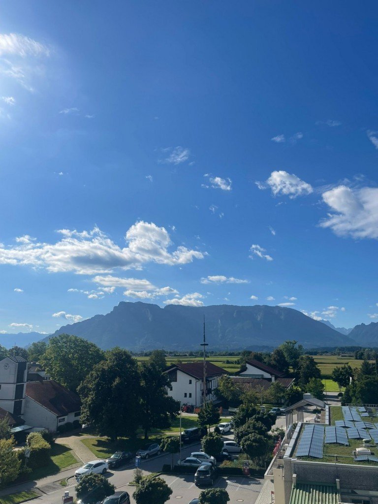 Blick von der Dachterrasse Ainring Etagenwohnung Traumhafter Blick von der gro�en Sonnenterasse