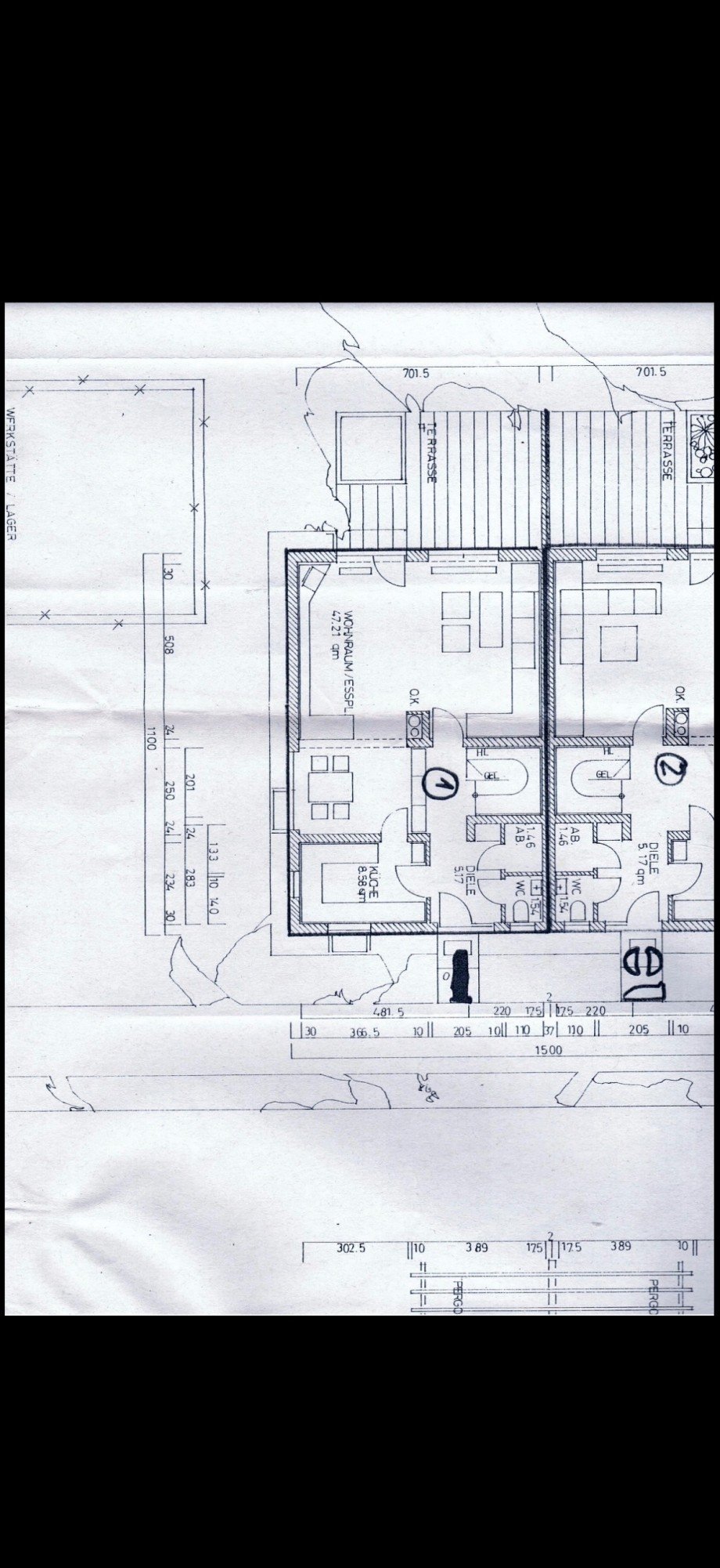 Grundriss Doppelhaush�lfte M�nchen
