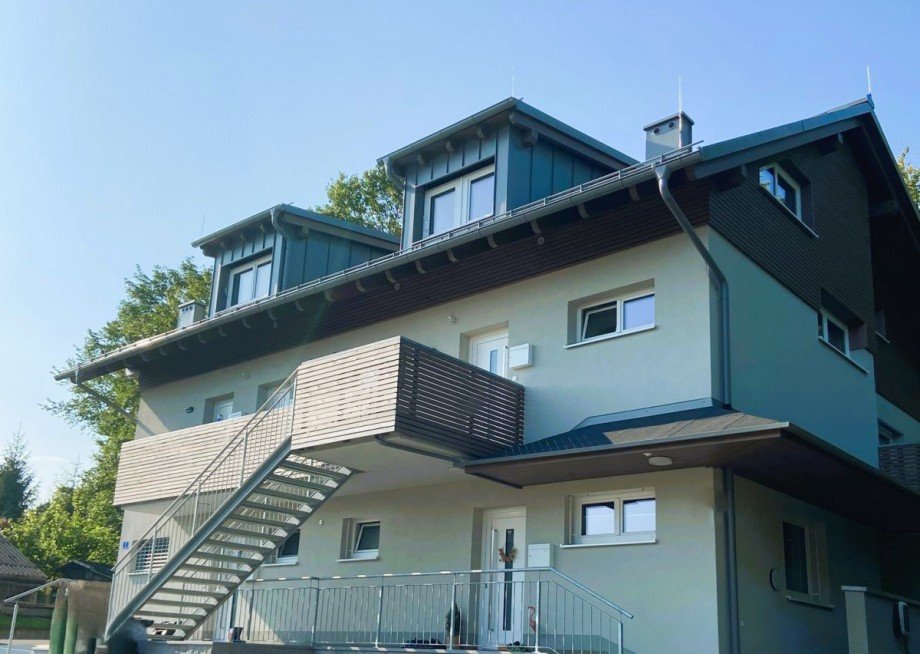 Ansicht Nord-West Maisonettewohnung Elixhausen